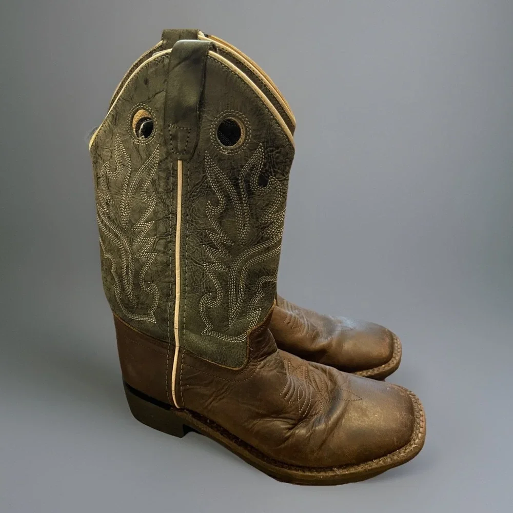 Old West Teal‎ Unisex Western Cowboy Boots Size 020 BSC1884